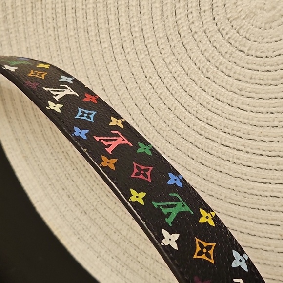 🔴SOLD🔴.           Rare Murakami Louis Vuitton Multicolor Belt with Gold Buckle - Picture 11 of 15